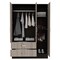 Tuhome Bolton 120 Mirrored Armoire, 2 Door Cabinet, 2 Drawers, Door W/ Mirror, Rods, Black/Light Gray CWZ5950 - alternate 2